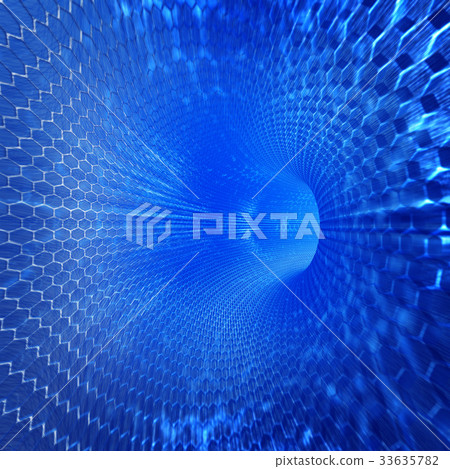 Glow tunnel graphic background 3d rendering Glow tunnel graphic background 3d rendering 33635782
