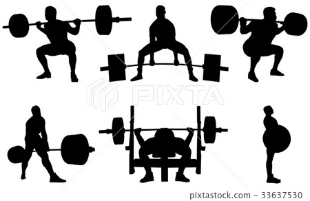 Set powerlifting athletes 33637530
