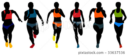 set athletics woman runners 33637536