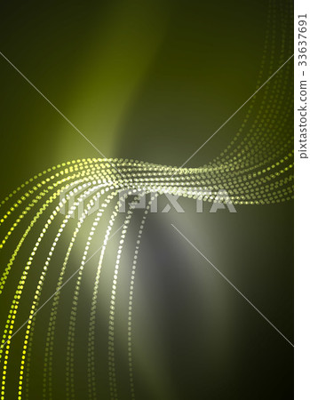 Glowing wave created with particles on dark color Glowing wave created with particles on dark color 33637691
