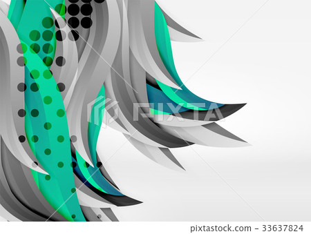 Vector colorful wave lines in white and grey 3d Vector colorful wave lines in white and grey 3d 33637824