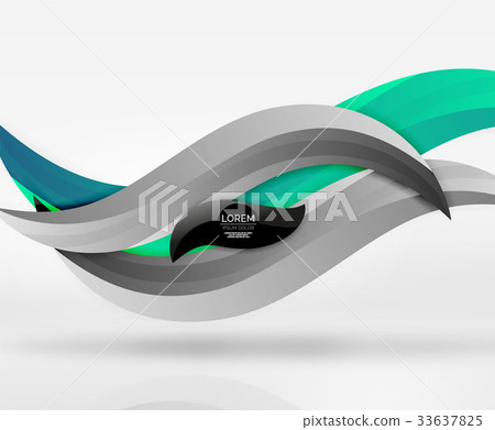 Vector colorful wave lines in white and grey 3d Vector colorful wave lines in white and grey 3d 33637825