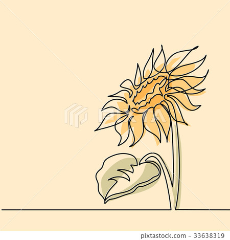 Drawing of beautiful flower 33638319