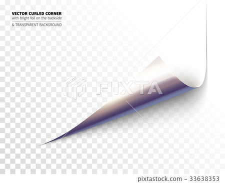 Vector realistic curled corner 33638353