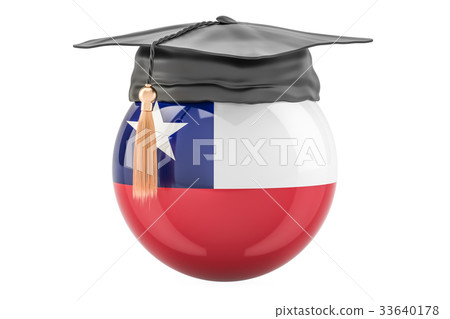 education and study in Chile concept, 3D rendering 33640178