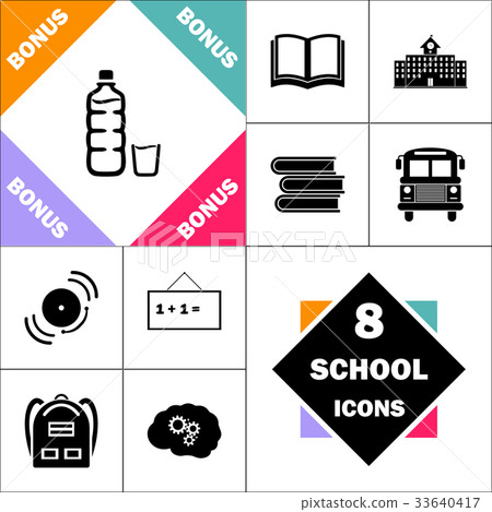 Plastic bottle computer symbol 33640417