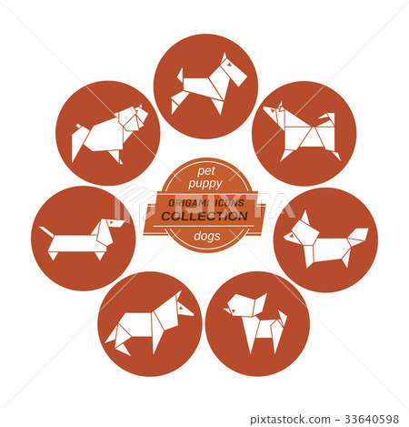 Cartoon dogs icon set 33640598