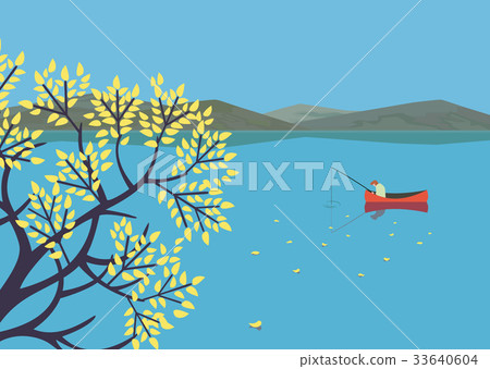 autumn lake landscape autumn lake landscape 33640604