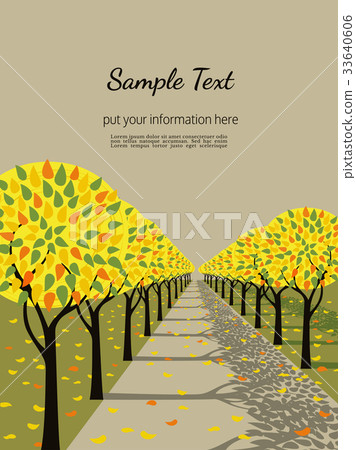 Autumn decorative poster Autumn decorative poster 33640606