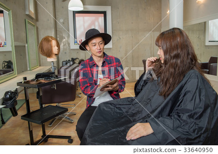 美女形象年輕男性美髮師女高中生jk沙龍美髮師美髮 33640950