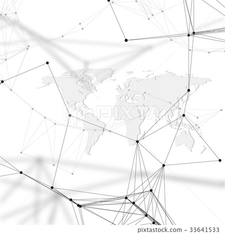 Abstract futuristic background with connecting 33641533