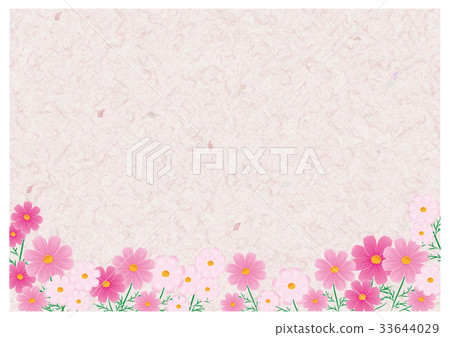 Japanese paper background of cosmos 33644029