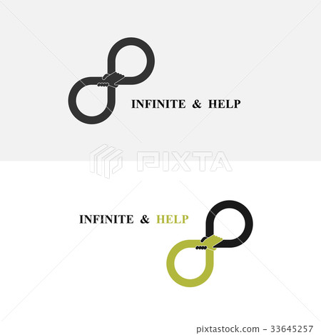 Hand sign and infinite logo elements design-插圖素材 [33645257] - PIXTA圖庫