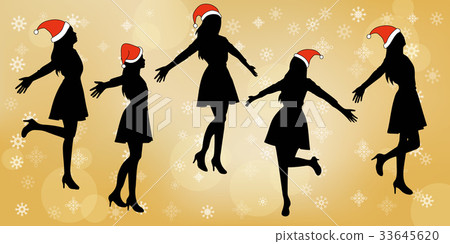silhouette of woman silhouette of woman 33645620