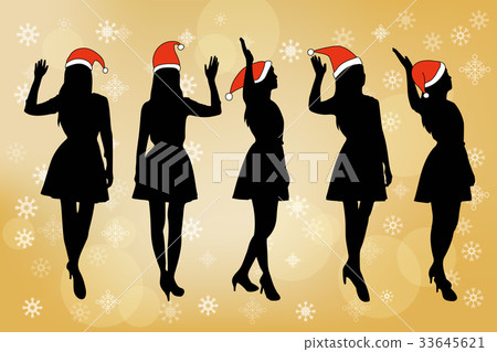 silhouette of woman silhouette of woman 33645621