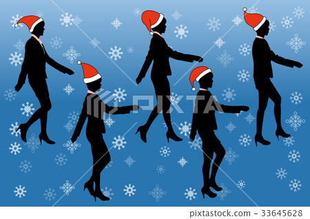 silhouette of business woman 33645628