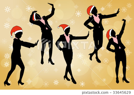 silhouette of business woman 33645629