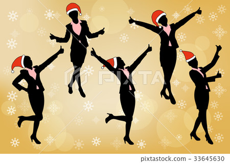 silhouette of business woman 33645630