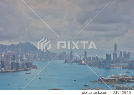 hong kong city view at 2017 summer hong kong city view at 2017 summer 33645949