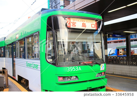 The Tram-train in Hiroshima, Japan 33645958
