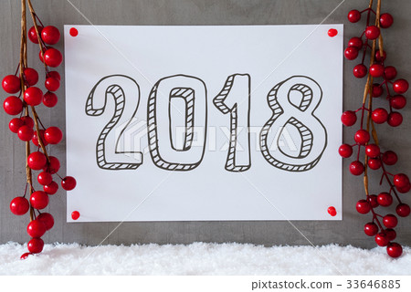 Label, Snow, Christmas Decoration, Text 2018 Label, Snow, Christmas Decoration, Text 2018 33646885