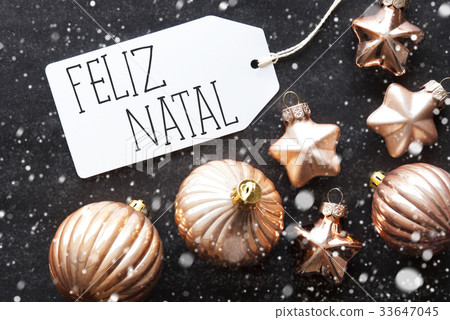Bronze Balls, Feliz Natal Means Merry Christmas Bronze Balls, Feliz Natal Means Merry Christmas 33647045