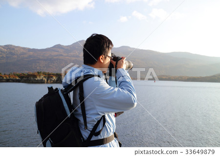 man look at scenery man look at scenery 33649879