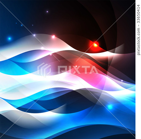 Illuminated neon waves Illuminated neon waves 33650414
