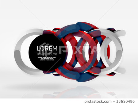 Modern 3d ring vector abstract background Modern 3d ring vector abstract background 33650496