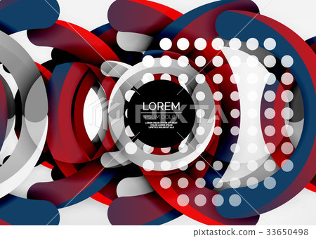 Modern 3d ring vector abstract background Modern 3d ring vector abstract background 33650498