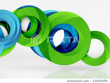 Modern 3d ring vector abstract background Modern 3d ring vector abstract background 33650499