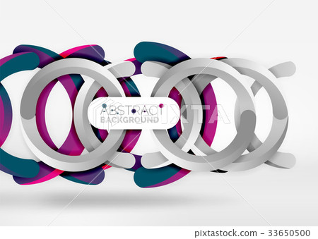 Modern 3d ring vector abstract background Modern 3d ring vector abstract background 33650500