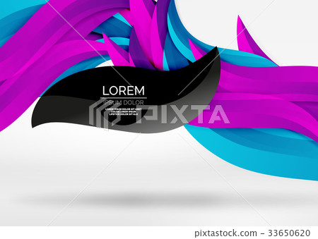 Vector colorful wave lines in white and grey 3d Vector colorful wave lines in white and grey 3d 33650620