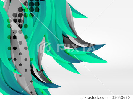 Vector colorful wave lines in white and grey 3d Vector colorful wave lines in white and grey 3d 33650630