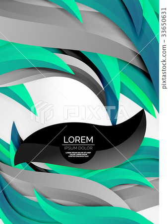 Vector colorful wave lines in white and grey 3d Vector colorful wave lines in white and grey 3d 33650631