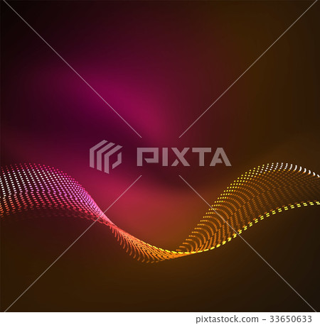 Vector wave particles background Vector wave particles background 33650633