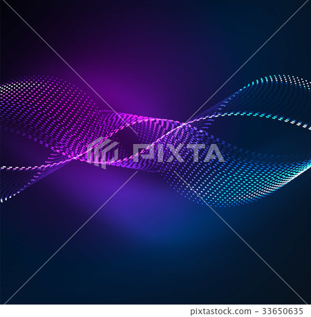Vector wave particles background 33650635