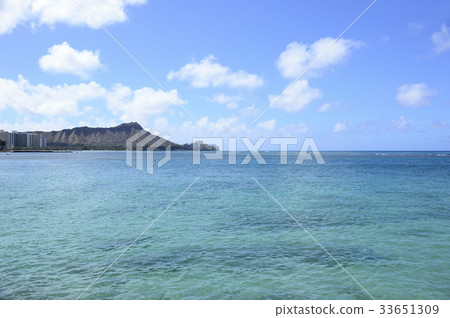 Diamond Head from Magic Island 33651309