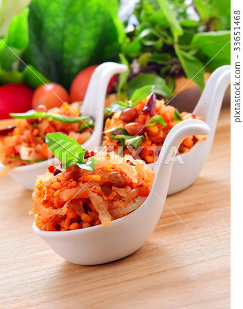 Thai food,Spicy Salad of Curried Rice Croquettes 33651468