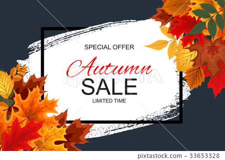 Abstract Vector Illustration Autumn Sale 33653328