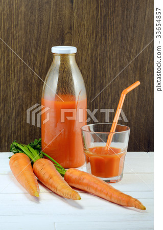 A bottle of carrot juice A bottle of carrot juice 33654857