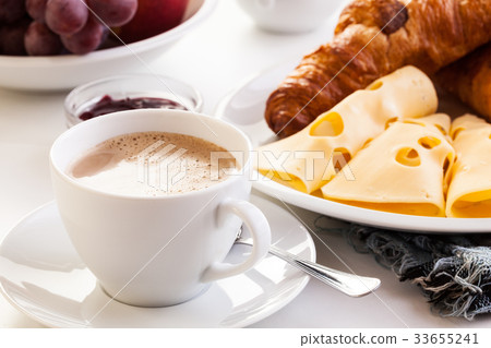 Hot coffee in the morning breakfast 33655241