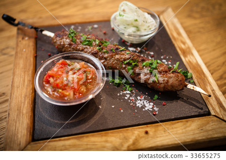 Lula kebab with tomato salsa 33655275