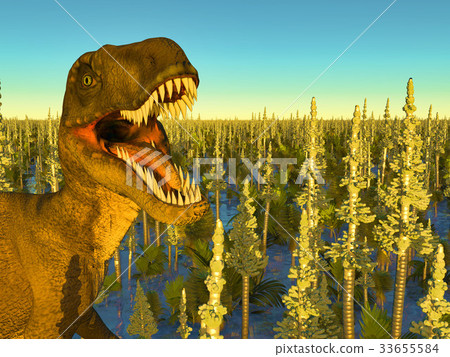 Velociraptor the dinosaur 3d rendering 33655584