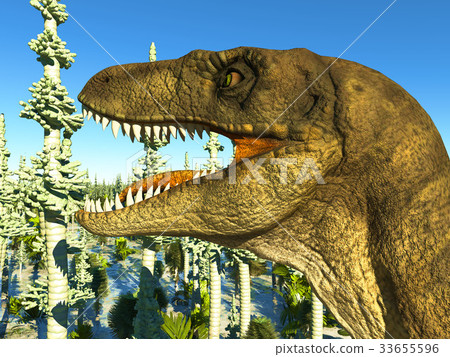 Velociraptor the dinosaur 3d rendering Velociraptor the dinosaur 3d rendering 33655596