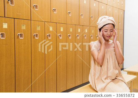 Locker room hot spring bathing break woman Locker room hot spring bathing break woman 33655872