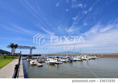 Kumamoto Prefecture Uto marina distant view Unzen Fugendake 33655930