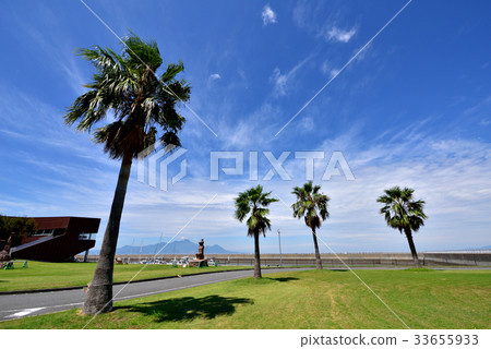 Kumamoto Prefecture Uto marina distant view Unzen Fugendake 33655933