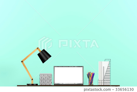 Notebook computer display for mock up  33656130