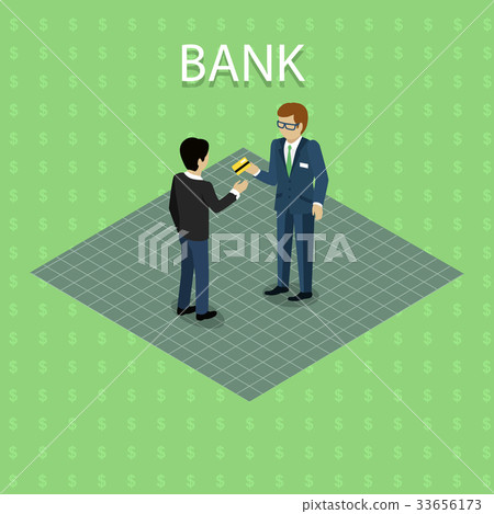 Bank Concept Vector in Isometric Projection. - Stock Illustration ...